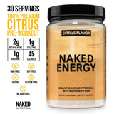 NAKED Citrus Energy: poudre pré-entraînement vegan sans additifs