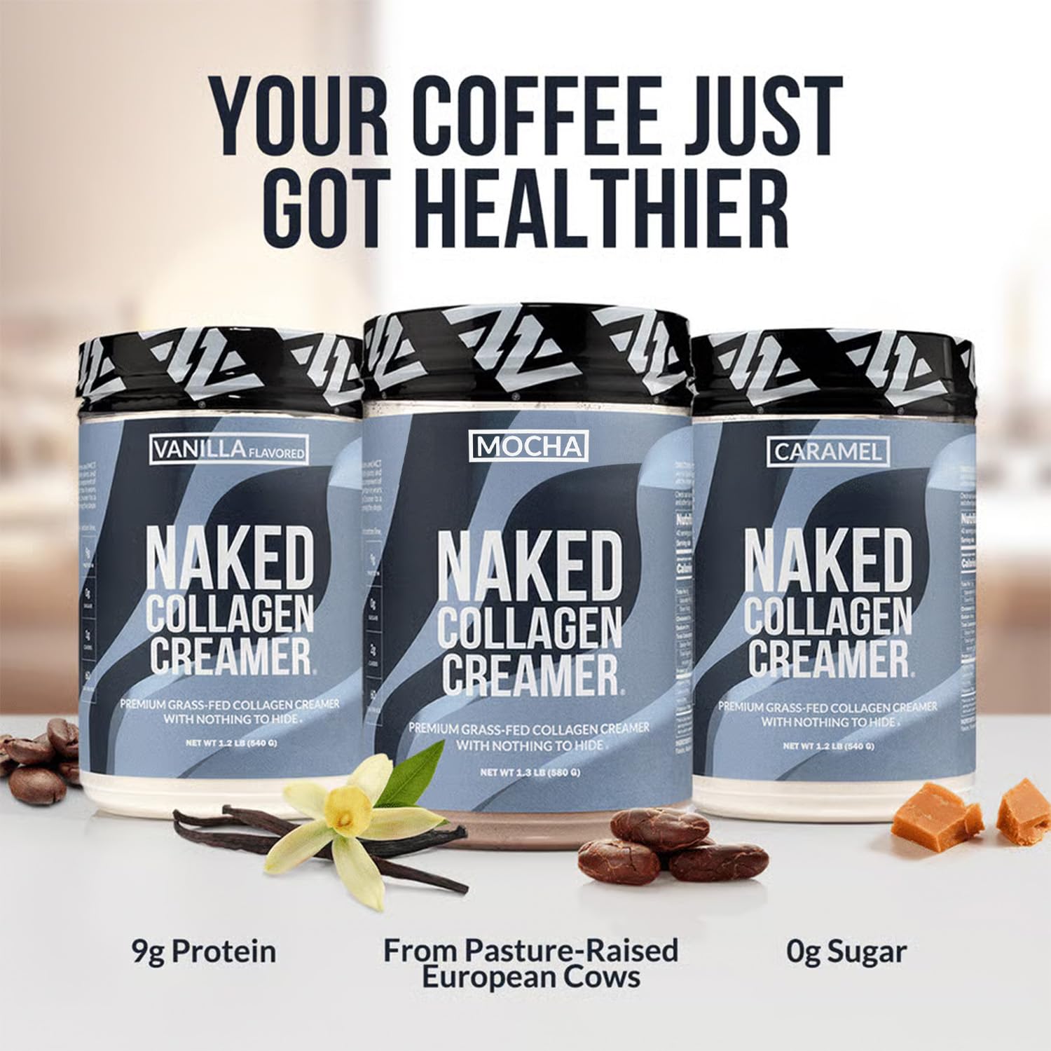 Naked Collagen Mocha Crème emballage pratique, format 40 portions
