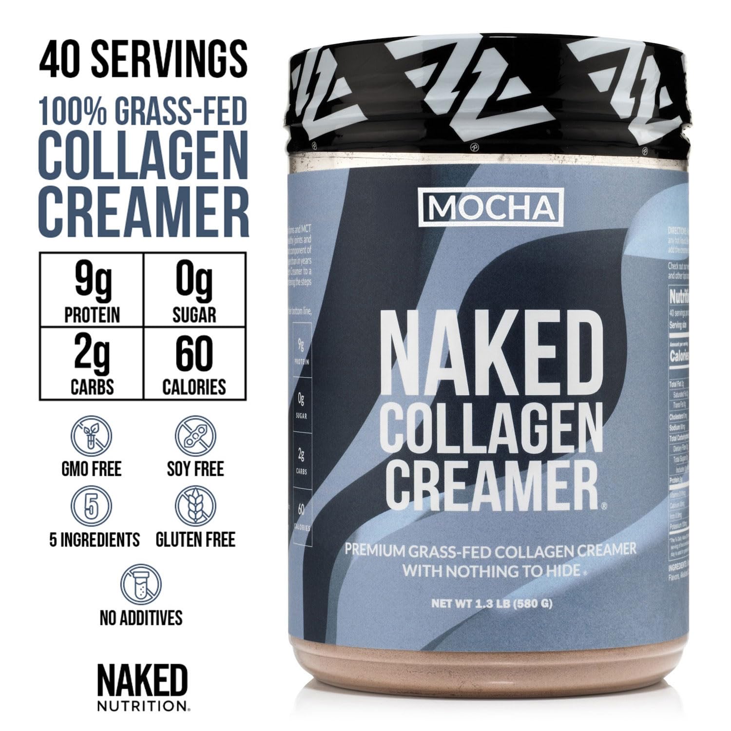Naked Collagen Mocha Crème versé dans le café, texture onctueuse
