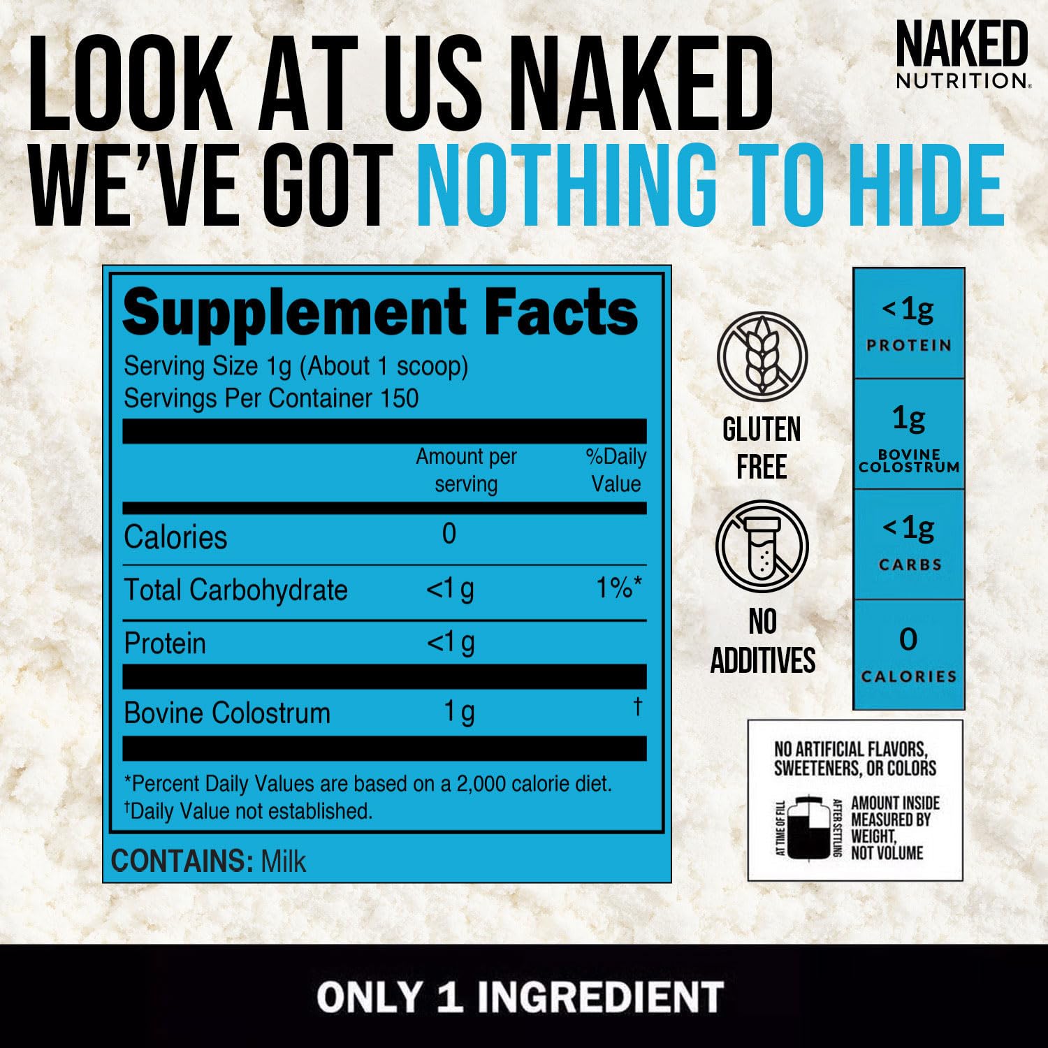 NAKED Colostrum – origine fermes US et produit durable