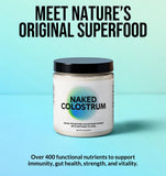 Texture fine de NAKED Colostrum en poudre, mélange homogène
