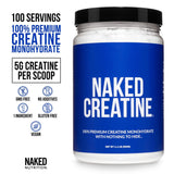 NAKED Créatine dissolution rapide dans l'eau, pratique au quotidien.