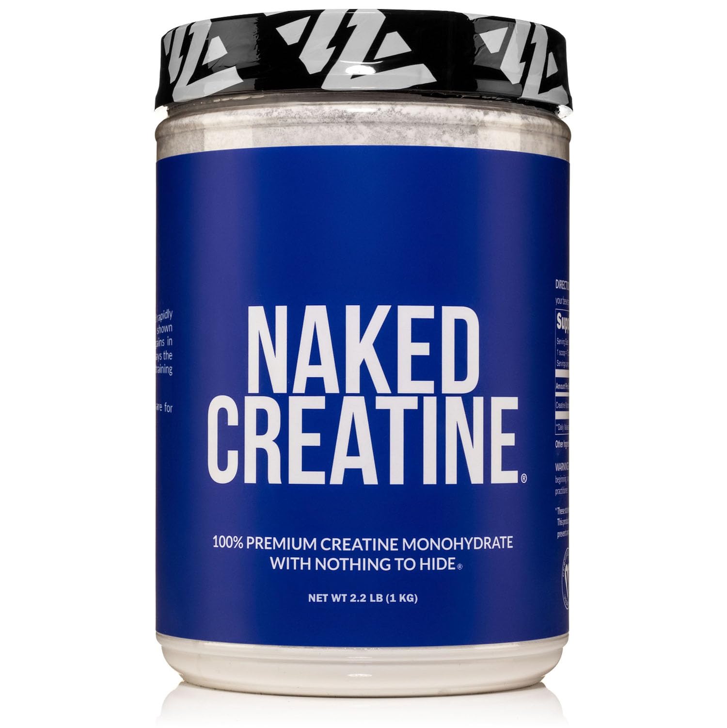 NAKED Créatine Monohydrate – emballage clair pour une utilisation rapide.