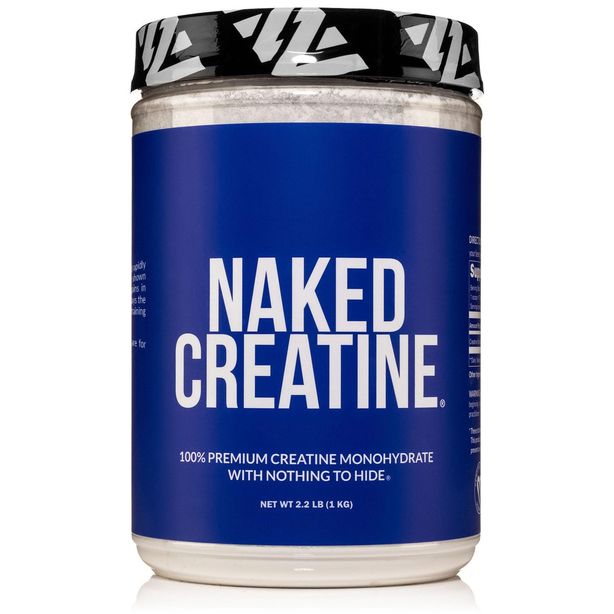 NAKED Créatine Monohydrate – emballage clair pour une utilisation rapide.
