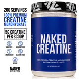 NAKED Créatine Monohydrate – poudre micronisée qui se dissout rapidement.
