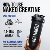 NAKED Créatine Monohydrate – sans OGMs, vegan, sans gluten et sans soja.