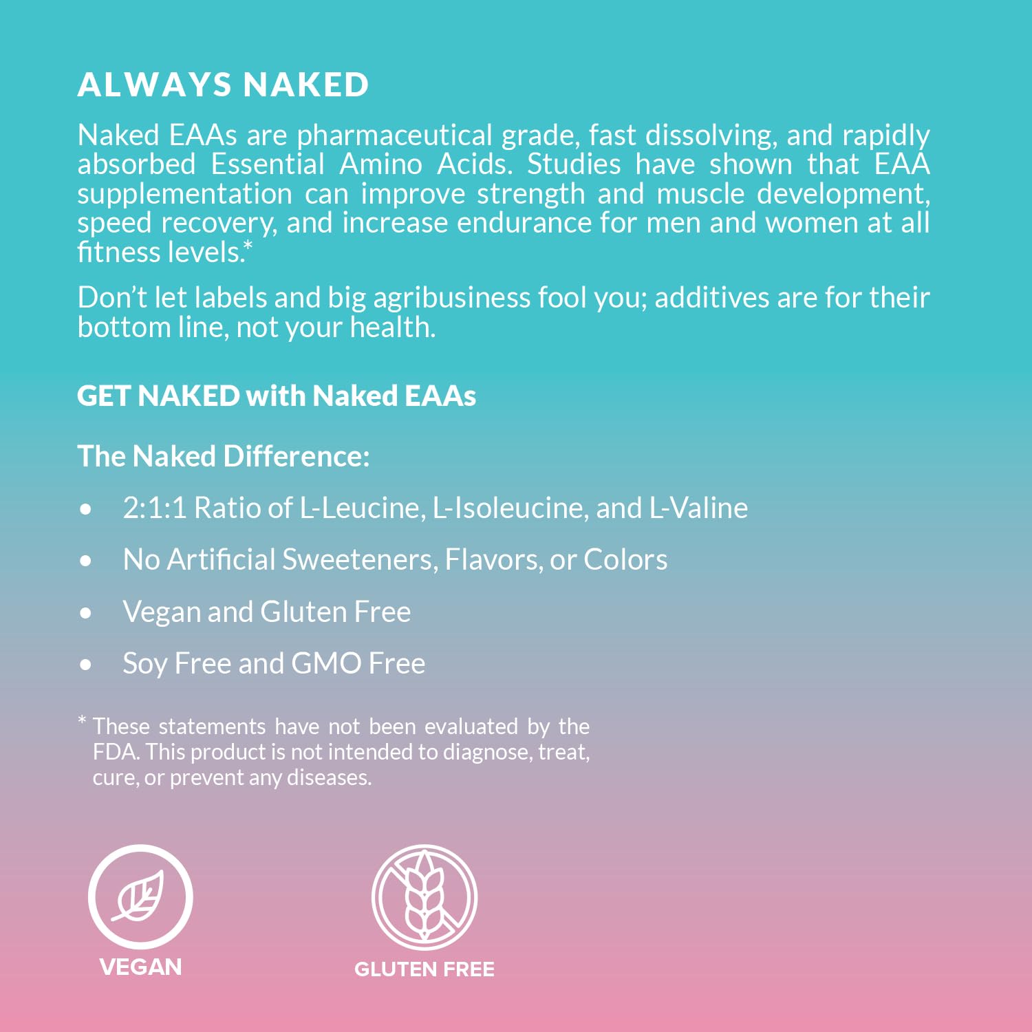 NAKED EAAs dose quotidienne pratique pour énergie pré-entraînement.