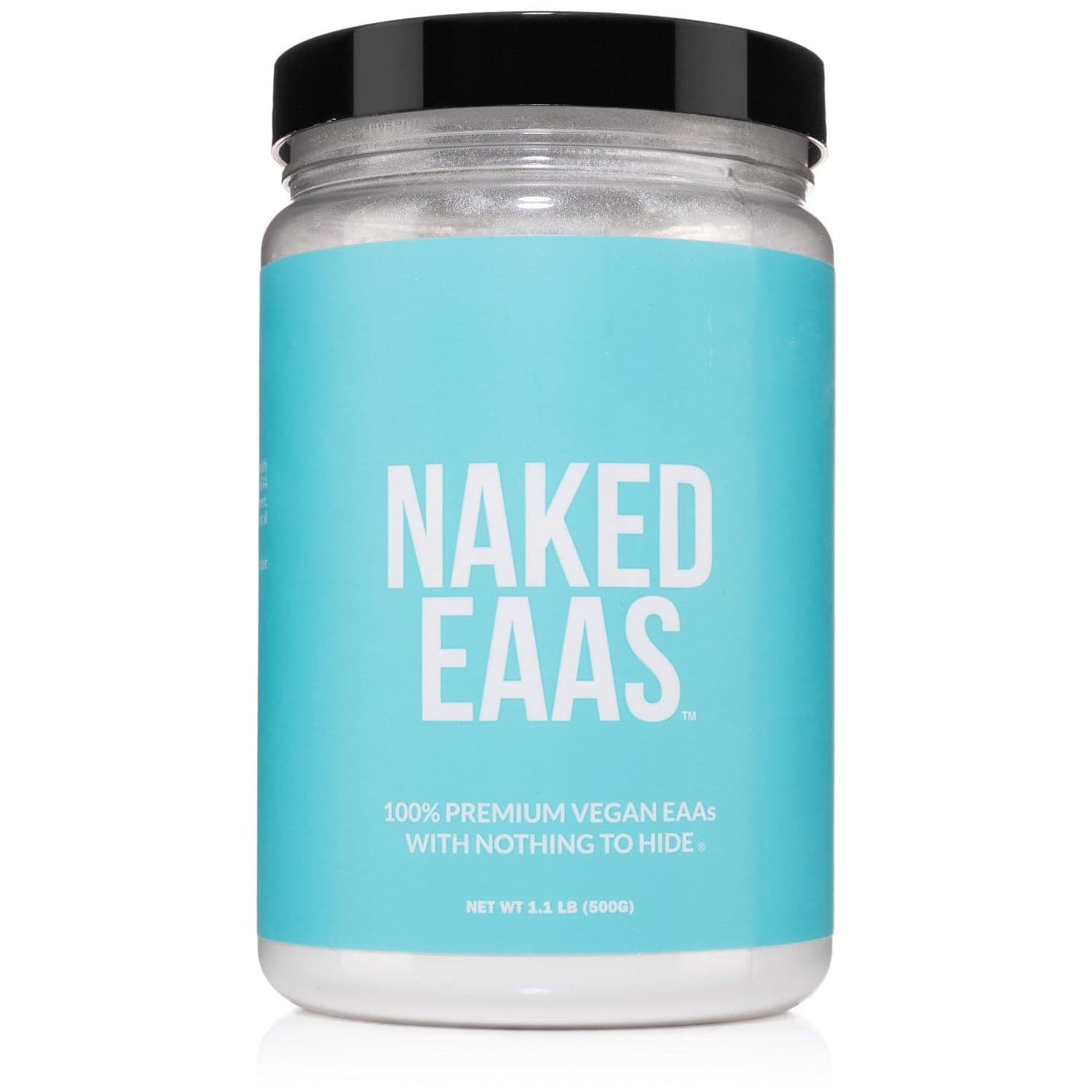 NAKED EAAs bouteille montrant la poudre essentielle pour l endurance et récupération