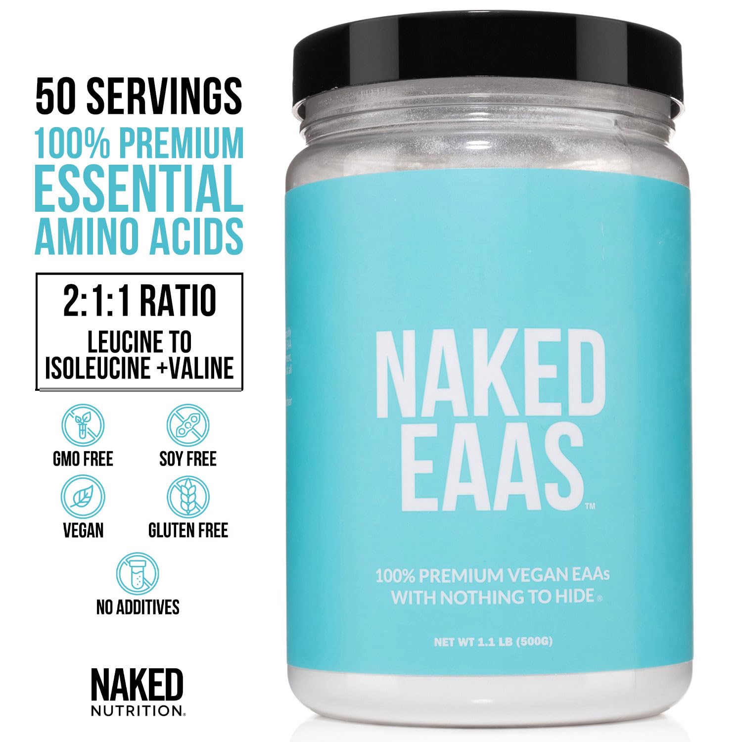 NAKED EAAs doseuse indiquant la portion ideale pour entrainement