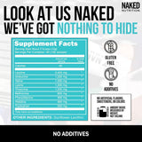 NAKED EAAs etiquette produit avec ingredients vegan et sans allergenes