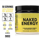 NAKED Energy bocal-emballage vegan, produit propre et respectueux des choix végétaliens.