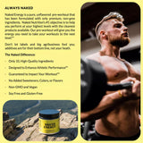 NAKED Energy cafeine-dose333mg, énergie rapide sans additifs.