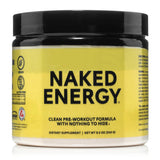 NAKED Energy poudre pré-entraînement sans goût dans un pot, énergie propre pour votre séance.