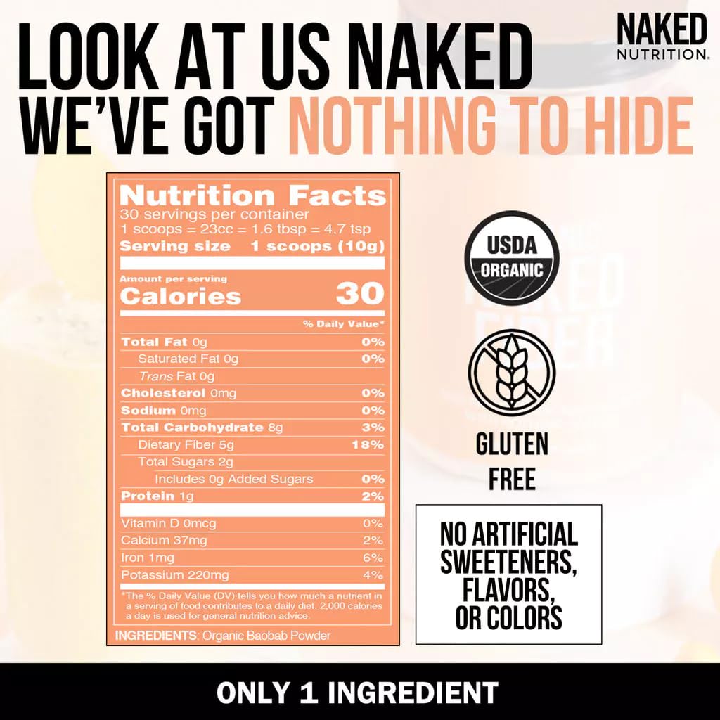 Doseur inclus Naked Fiber pour portions faciles.