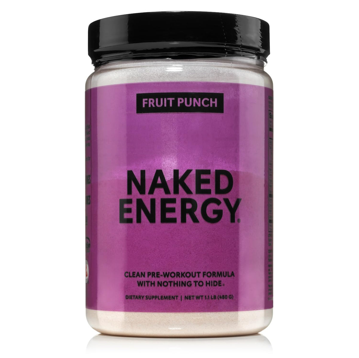 NAKED Fruit Punch Energy – bouteille prête pour l'entraînement et énergie nette.