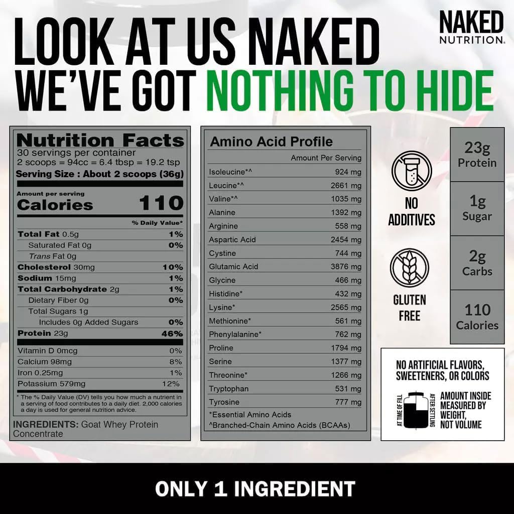 Naked Goat préparation eau-lait: mélange rapide et facile.