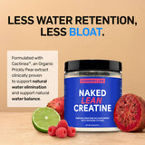 NAKED Lean Creatine HCI étiquette claire sur le pot.