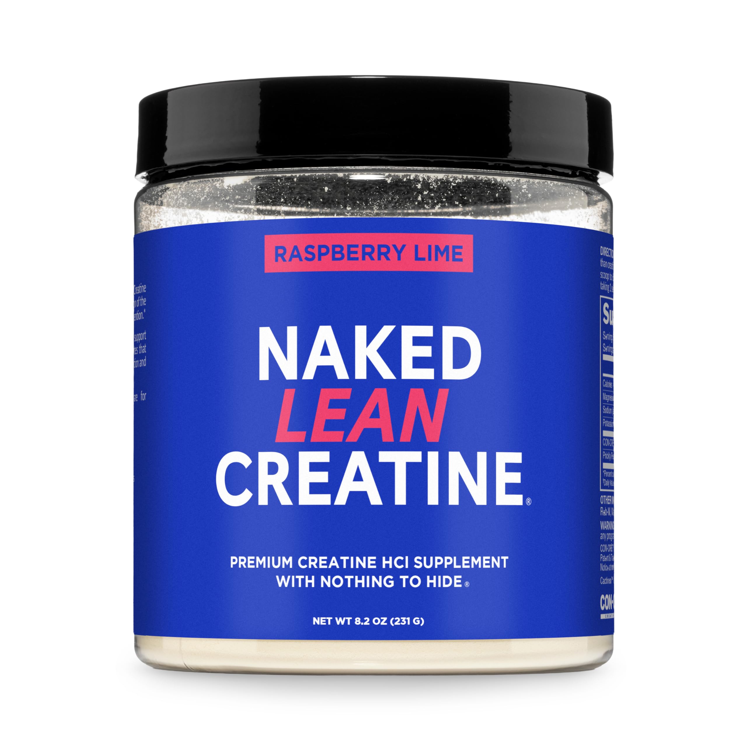 NAKED Lean Creatine HCI en poudre Framboise-Citron Vert, définition potentielle.