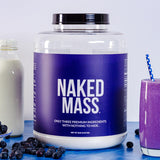 NAKED Mass — étiquette sans additifs artificiels et sans gluten.