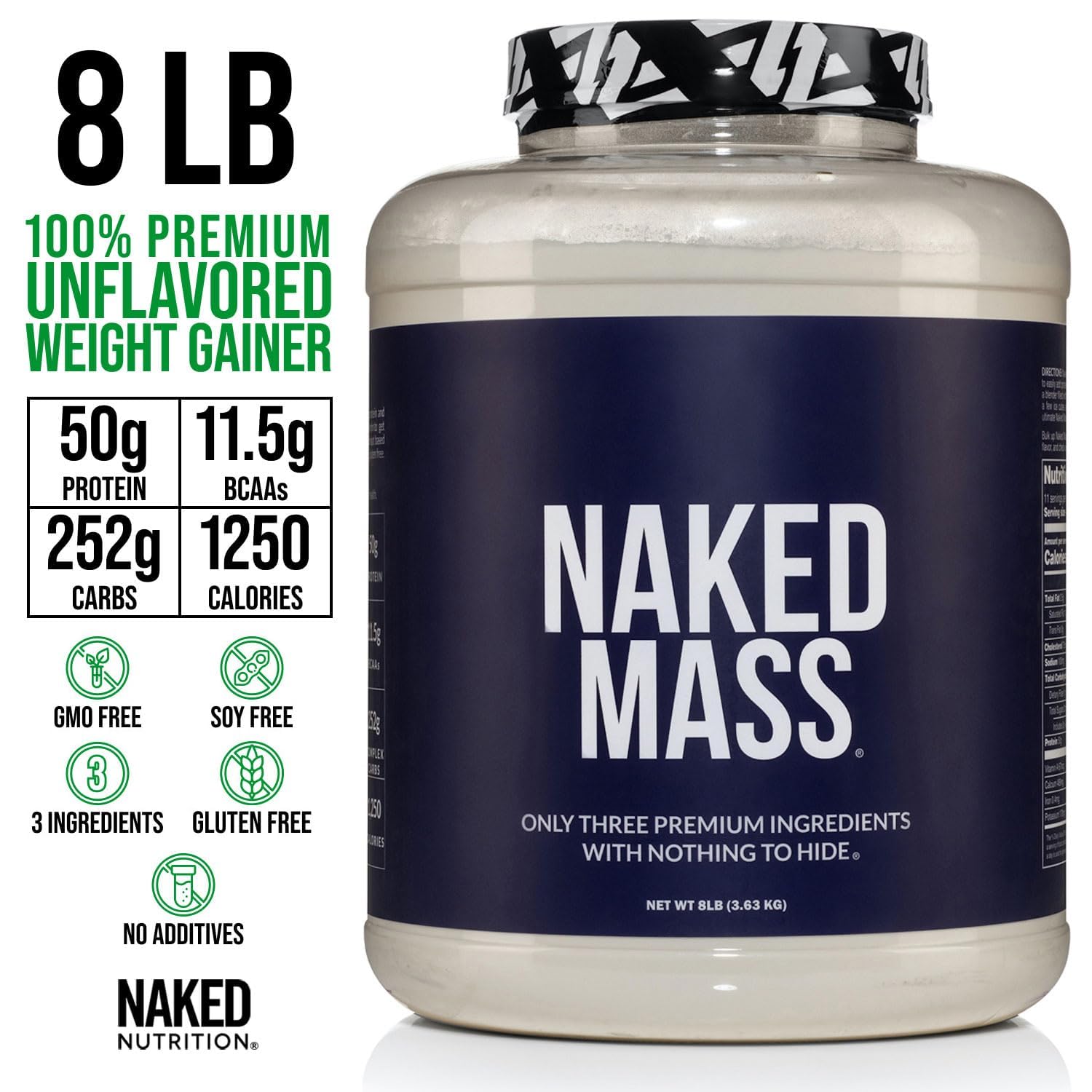 NAKED Mass melange-whey-caséine : protéines à libération mixte pour une récupération durable