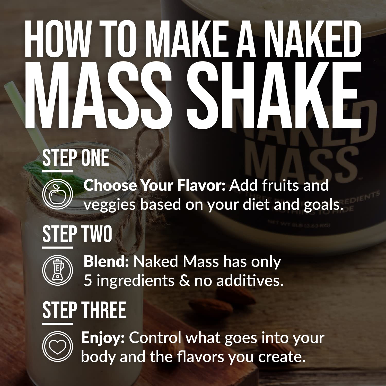 Shake chocolat NAKED Mass prêt en quelques minutes
