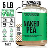 Dose précise de Naked Protéine de Pois Chocolat prête à être mesurée dans votre shaker.