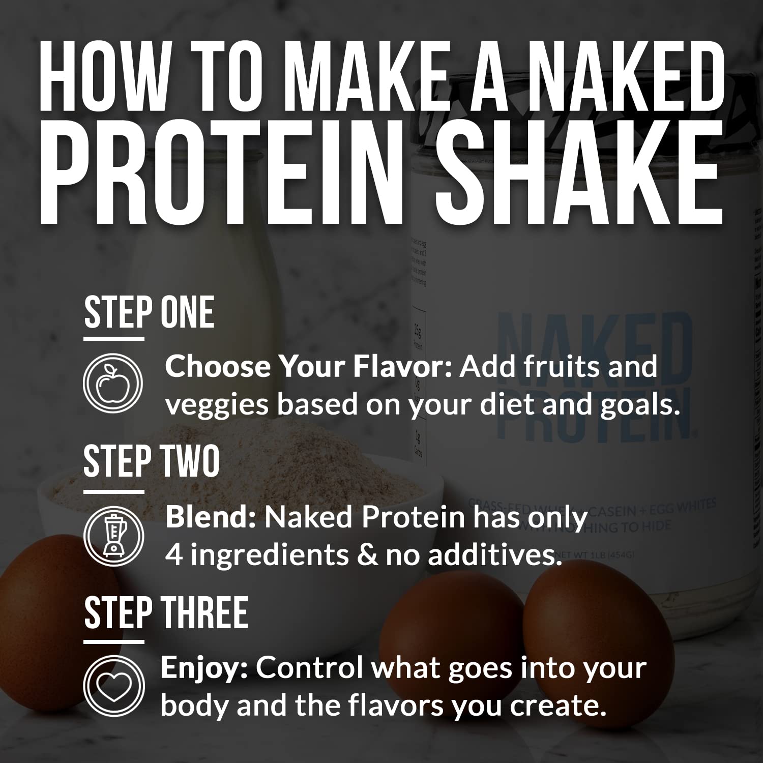 NAKED Protein: préparation facile pour smoothie protéiné énergisant