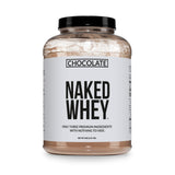 NAKED protéine chocolat poudre, texture prête à mélanger dans un shake.