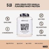 NAKED Protéine lactosérum Vanille – verre mélangé avec mélange vanillé rapide