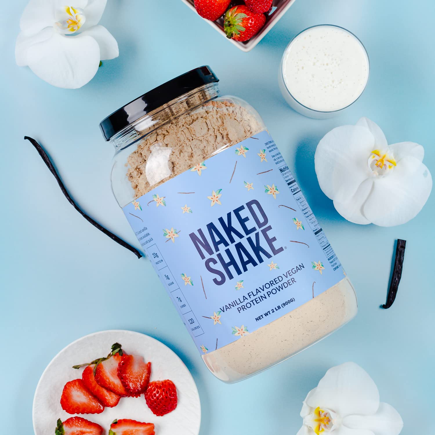 NAKED Shake Arômes Naturels - goût vanille pur et sans arômes artificiels.