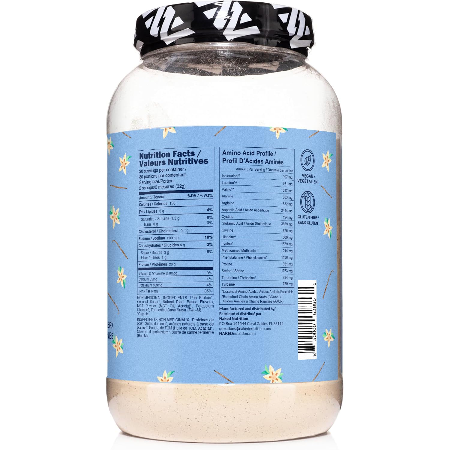 NAKED Shake Boîte 30 portions - format pratique pour shakes quotidiens.
