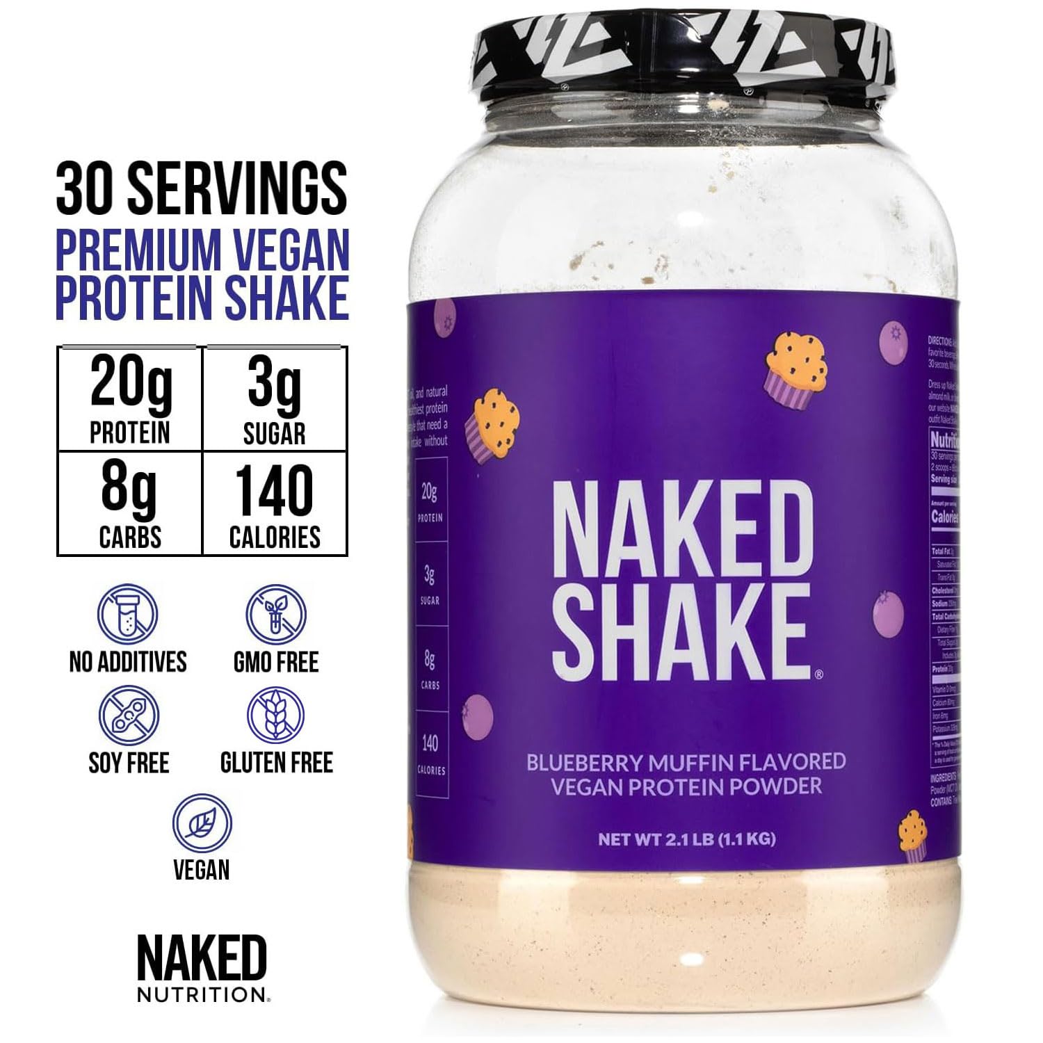 NAKED Shake Muffin Myrtille – gobelet lors d’un entraînement pour énergie soutenue.