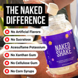 NAKED Shake Muffin Myrtille – poudre protéinée végétale prête à être mélangée pour un en‑cas rapide.