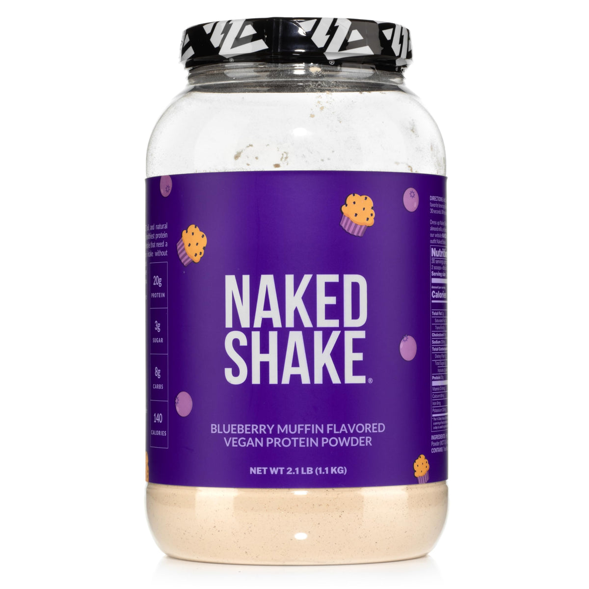 NAKED Shake Muffin Myrtille – verre pour shake protéiné rapide.