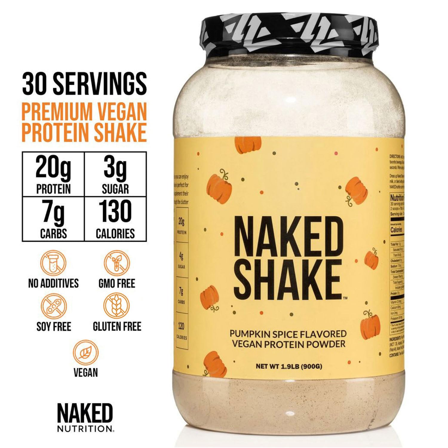 NAKED Shake préparation rapide: mélanger avec de l'eau pour un shake potiron.