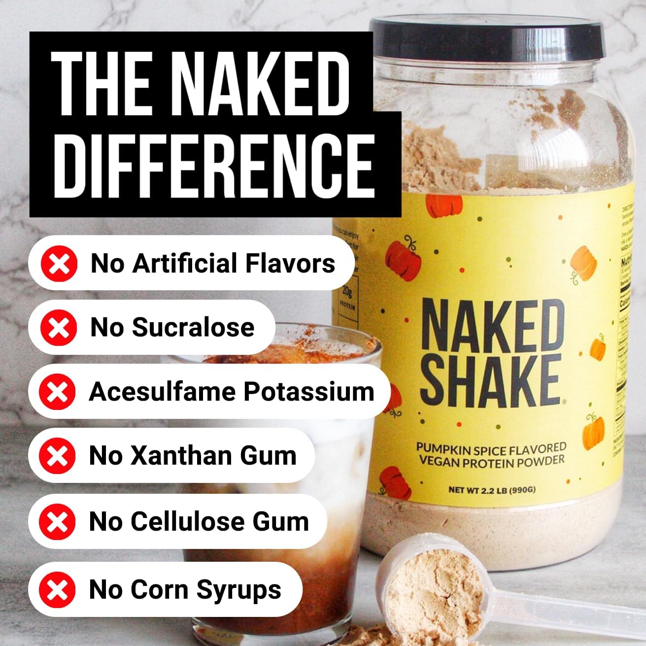 NAKED Shake poudre-proteine-vegetale USA-Canada: source complète d'acides aminés.