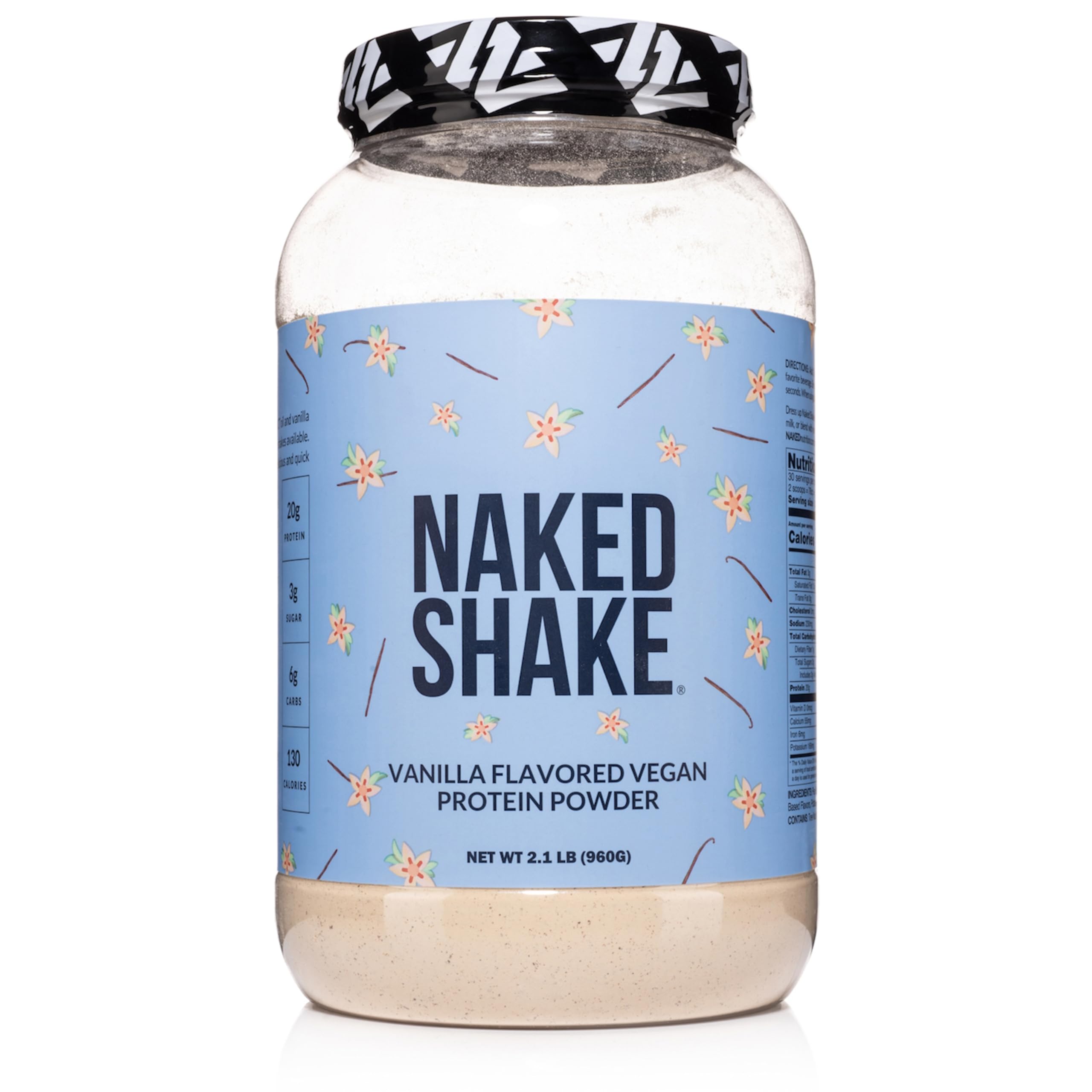 NAKED Shake Vanille - poudre protéinée végétale facile à mélanger après entraînement.
