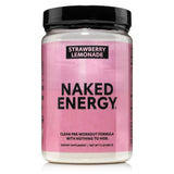 NAKED Strawberry Lemonade Energy, bouteille pré-entraînement pour énergie durable.