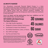 NAKED Strawberry Lemonade Energy, formule végane sans édulcorants ni colorants.