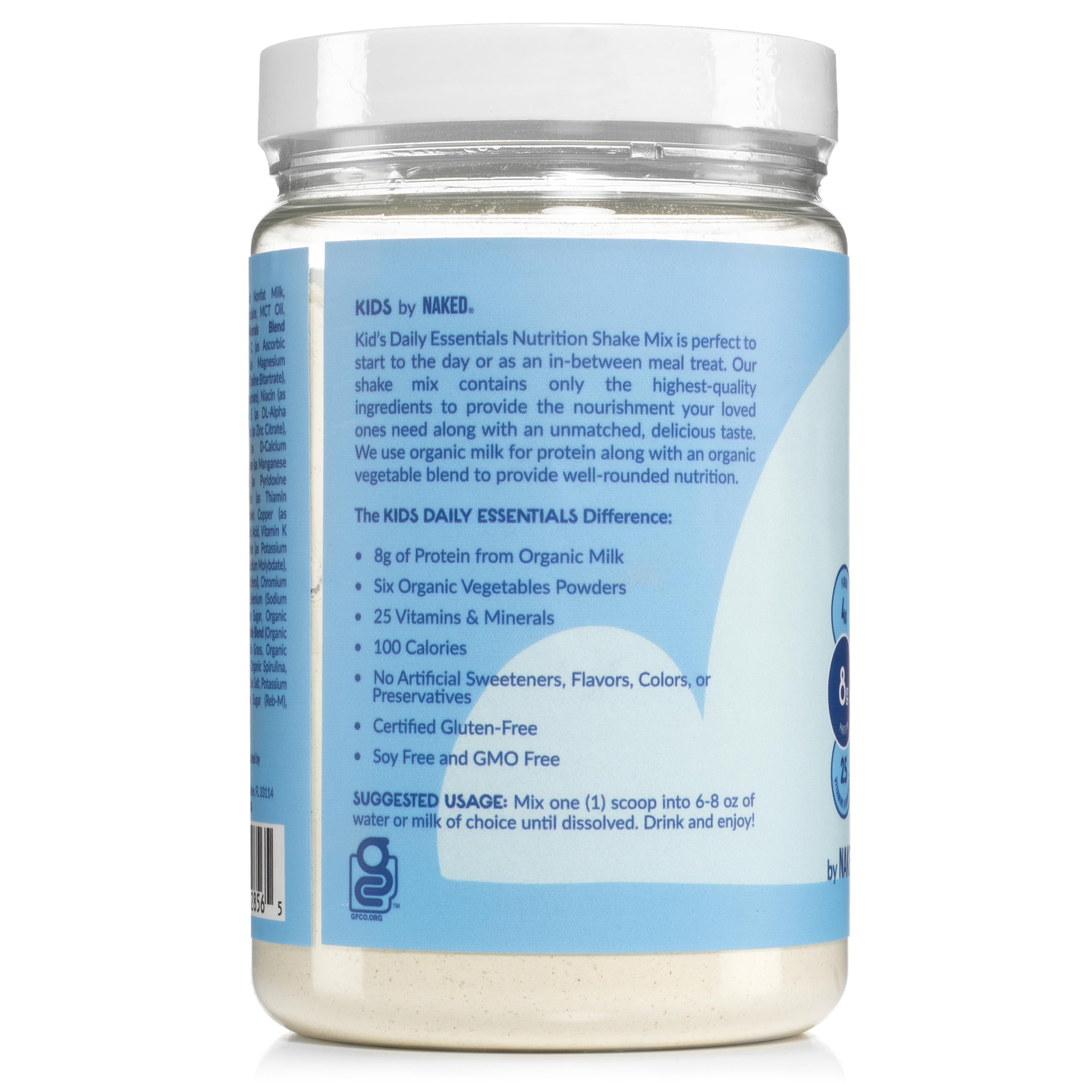 Naked Vanilla: 25 vitamines et minéraux pour soutenir les activités quotidiennes des enfants.