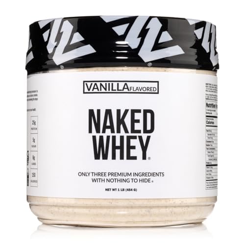 NAKED Vanilla Whey Poudre 1lb — protéine naturelle pour récupération.