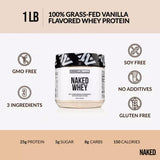 NAKED Vanilla Whey Sucre Coco Bio — douceur naturelle sans édulcorants artificiels.