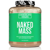 NAKED Vegan Mass bouteille chocolat, source pratique de protéines et calories par portion