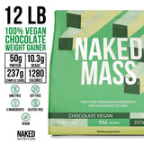 Protéines Naked Vegan Mass chocolat, profils d’acides aminés équilibrés.