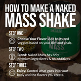 NAKED Vegan Mass emballage 8 livres pour 11 portions.