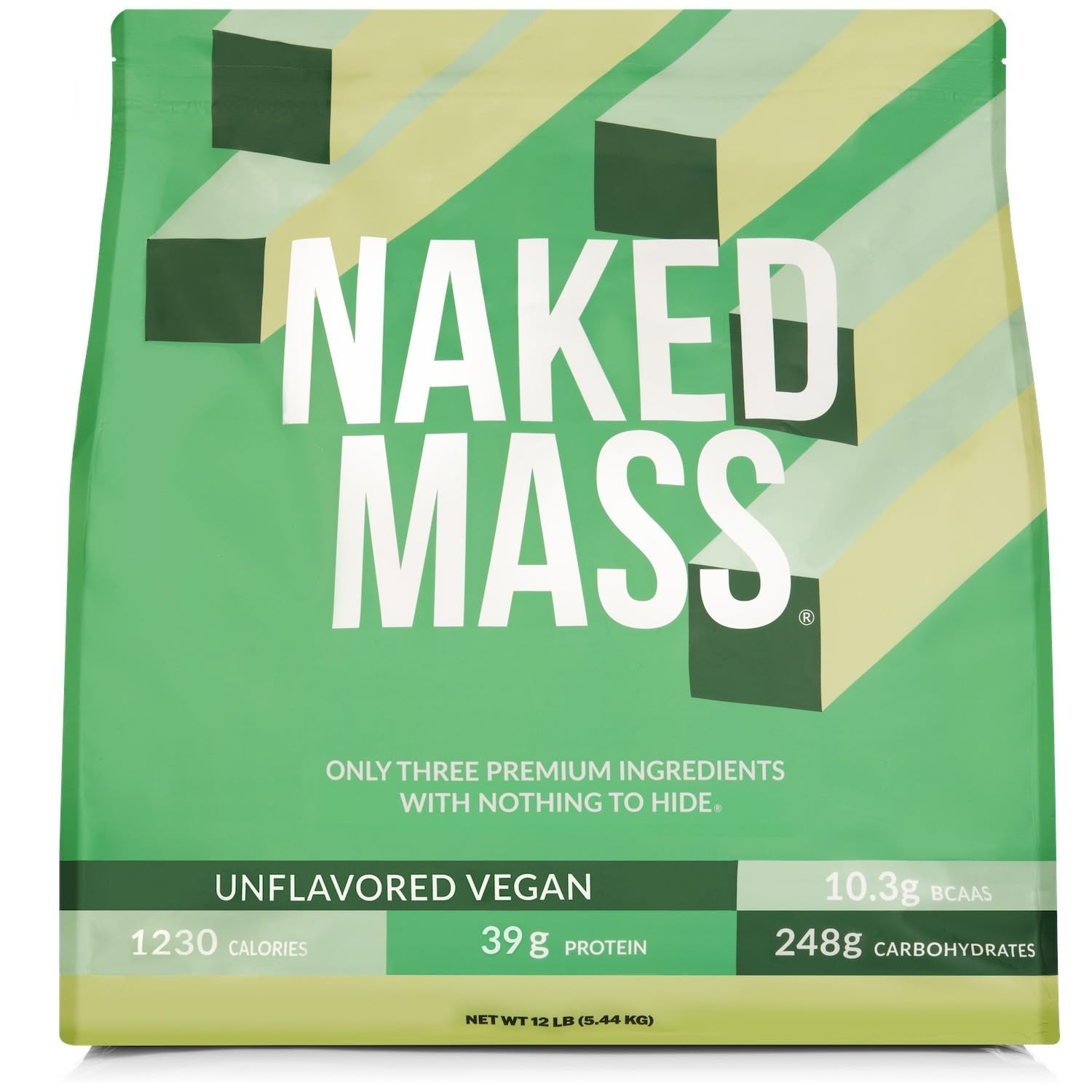 NAKED Vegan Mass emballage: gainer vegan naturel prêt à l emploi pour votre routine.