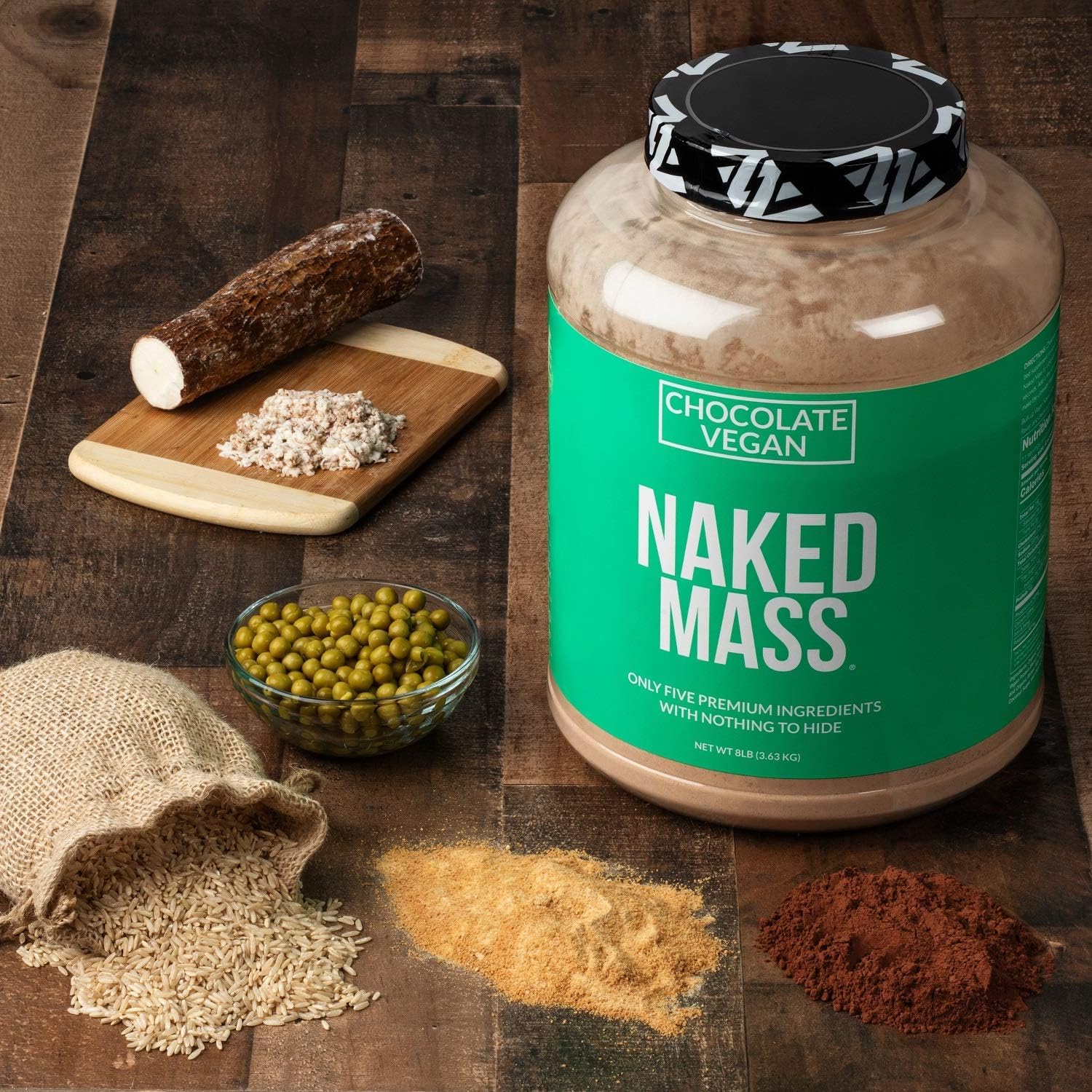 NAKED Vegan Mass etiquette-nutrition, étiquette claire pour suivre les apports