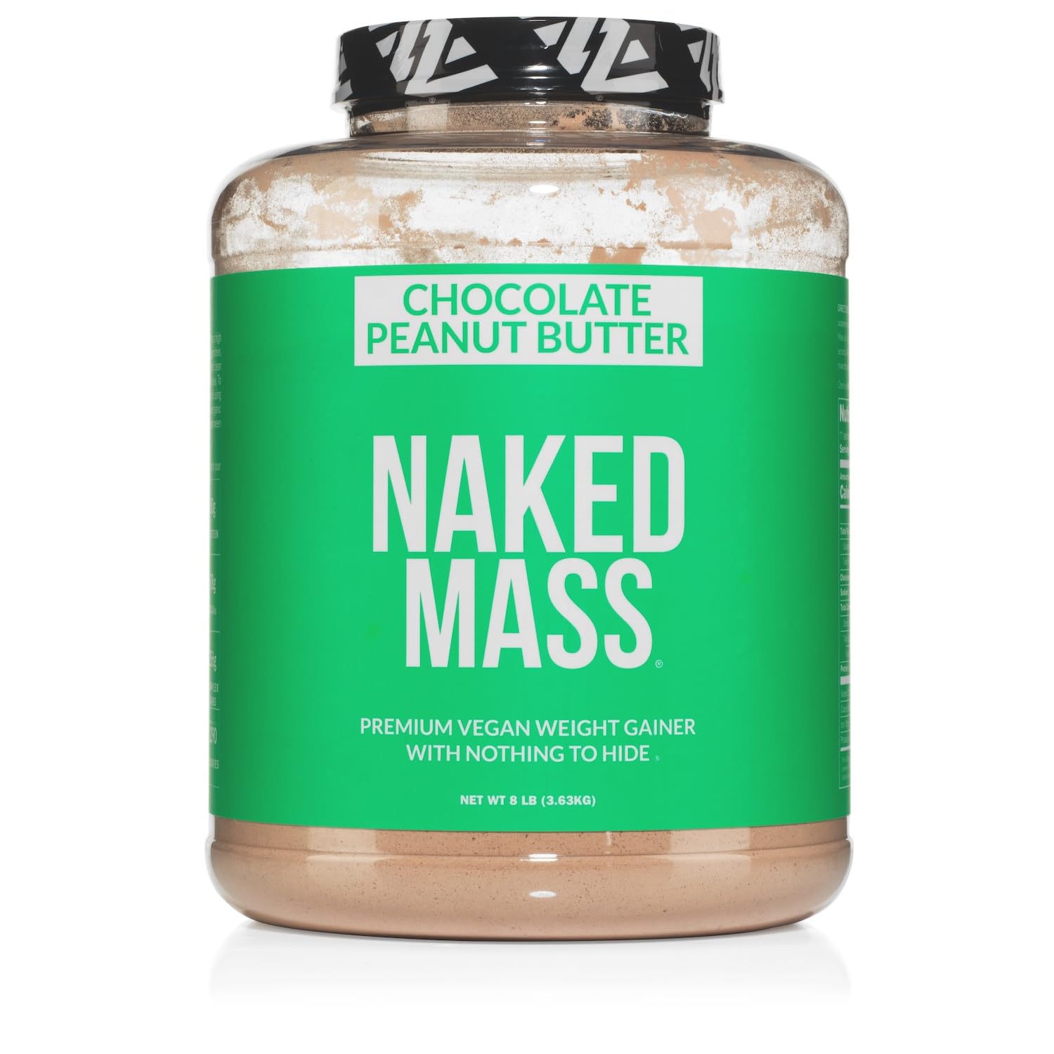 NAKED Vegan Mass shake chocolat beurre cacahuète, boisson protéinée gourmande et pratique.