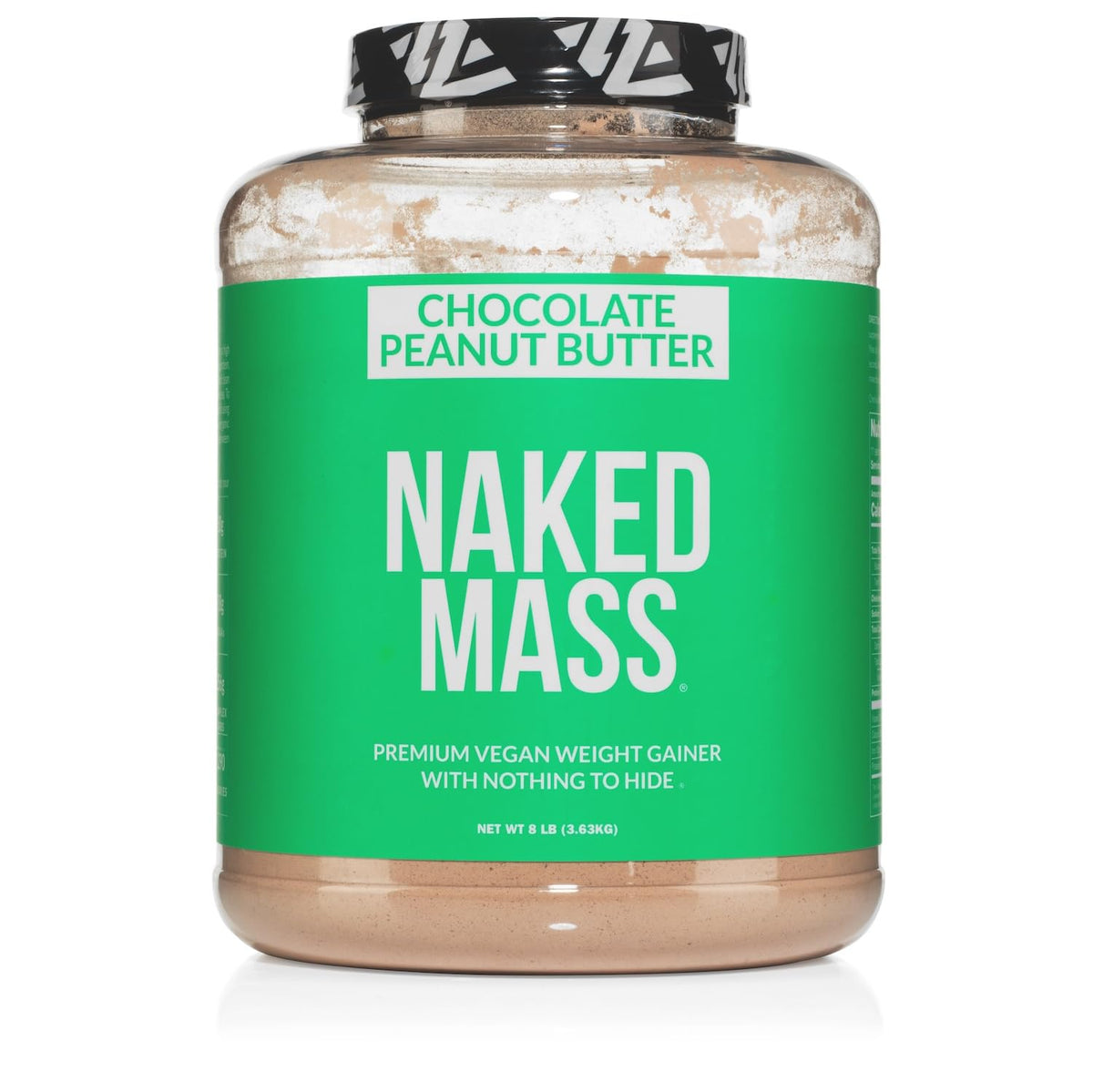 NAKED Vegan Mass shake chocolat beurre cacahuète, boisson protéinée gourmande et pratique.