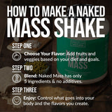 NAKED Vegan Mass Vanilla — mélange facile post-entraînement avec une boisson végétale